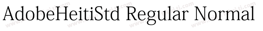 AdobeHeitiStd Regular Normal  H Nor字体转换